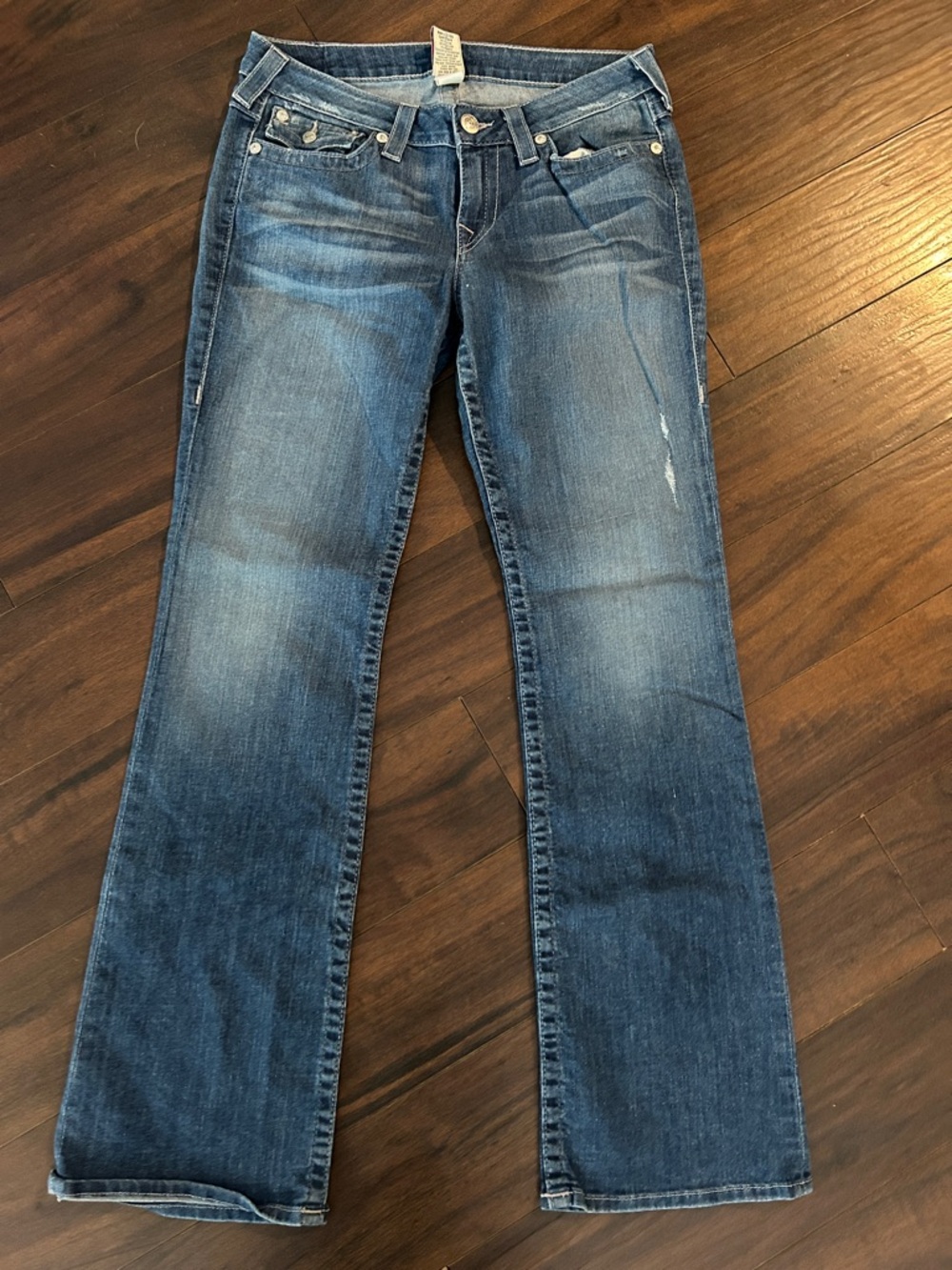 True Religion Women's Dark Blue Bootcut Jeans (Size 31)